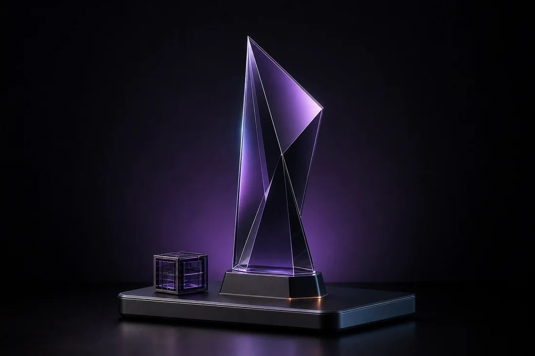 Minimal violet Tech Fest prototype award